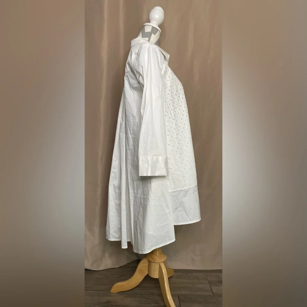 Wynne Collection Medium White High Low Top - Picture 3 of 10